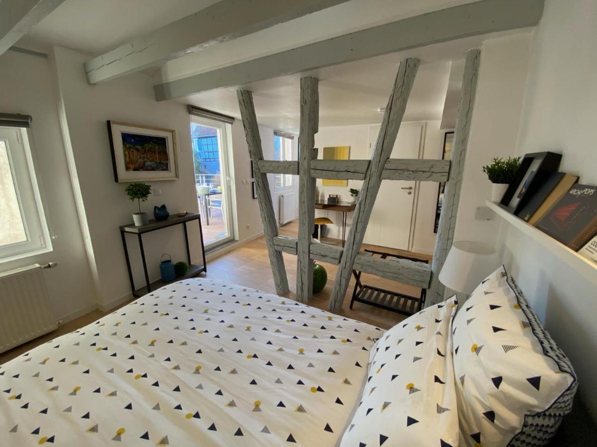 Duplex Le 12 - Appartement Avec Terrasse Dans Le Vignoble - 5 Mn Du Centre De Colmar Wettolsheim Buitenkant foto